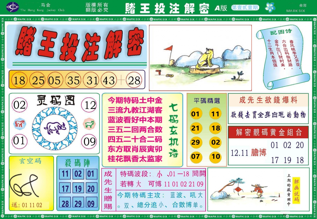 121期赌王投注解密[图]