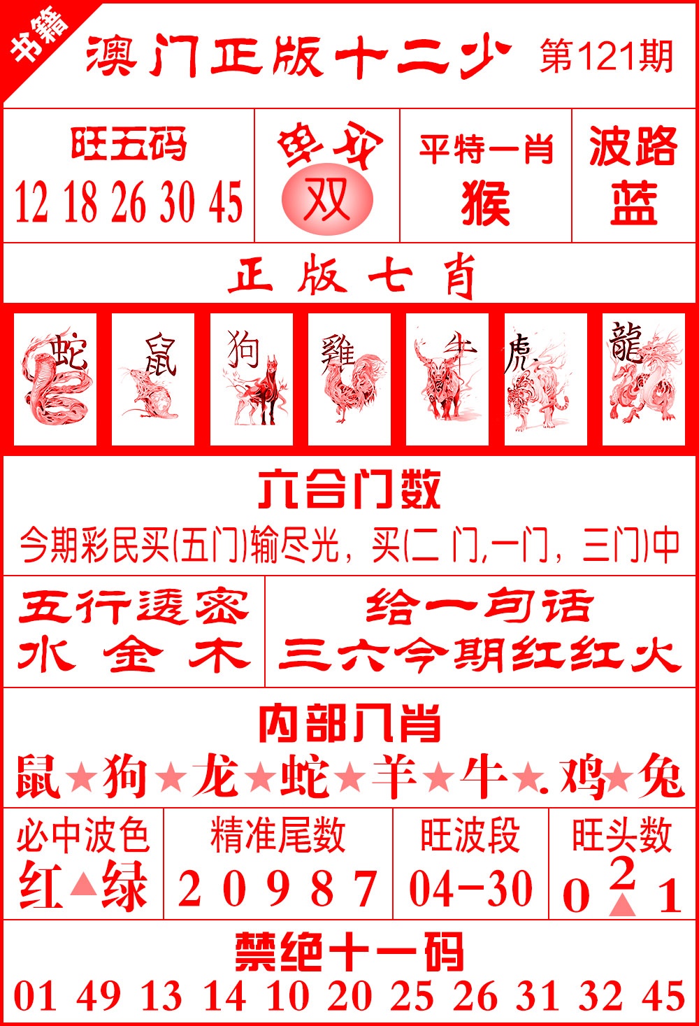 121期澳门十二少[图]