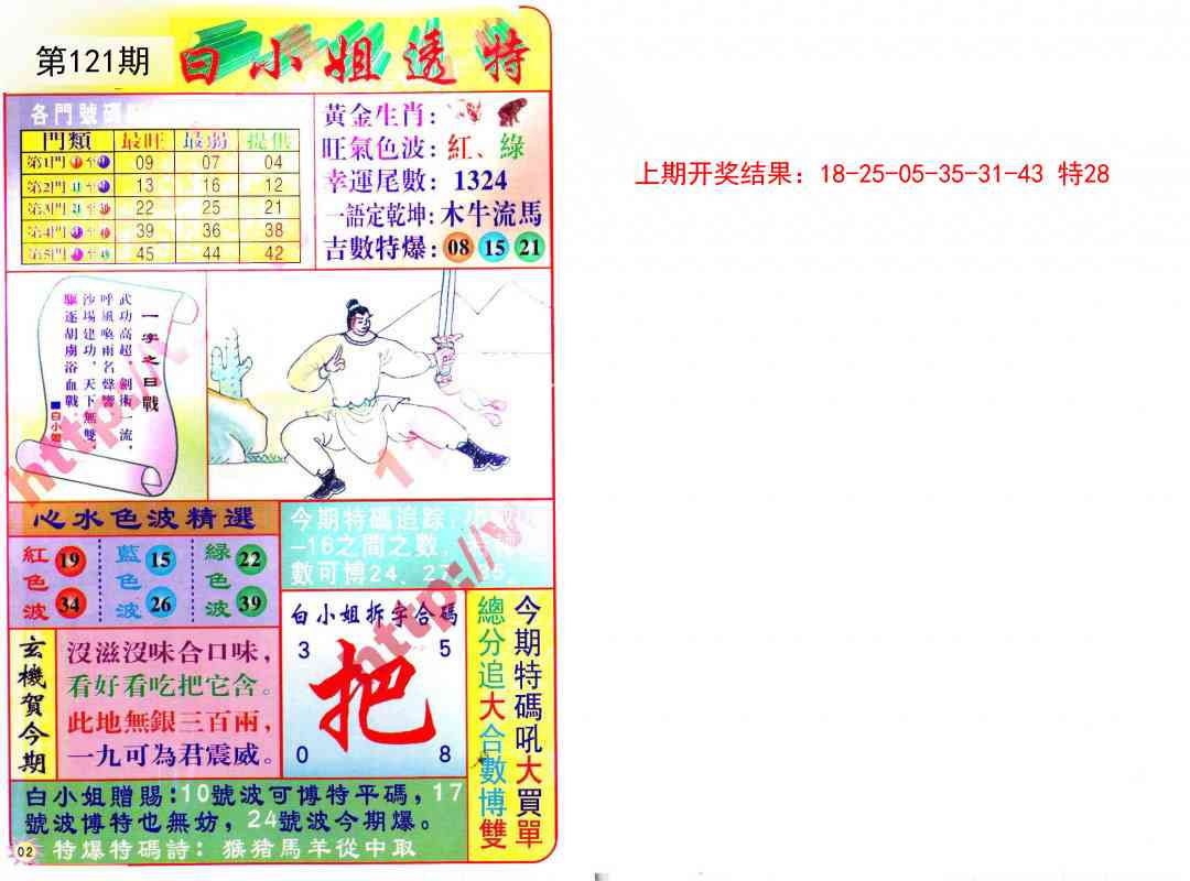 121期白小姐透特[图]