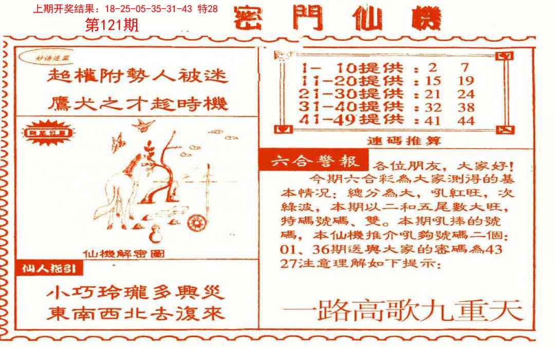 121期新密门仙机[图]