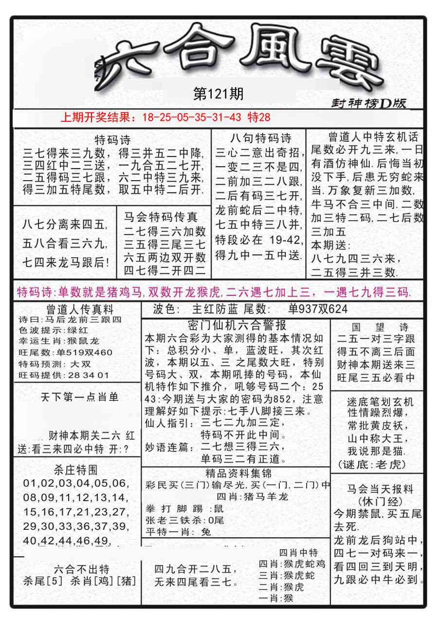121期六合风云A[图]
