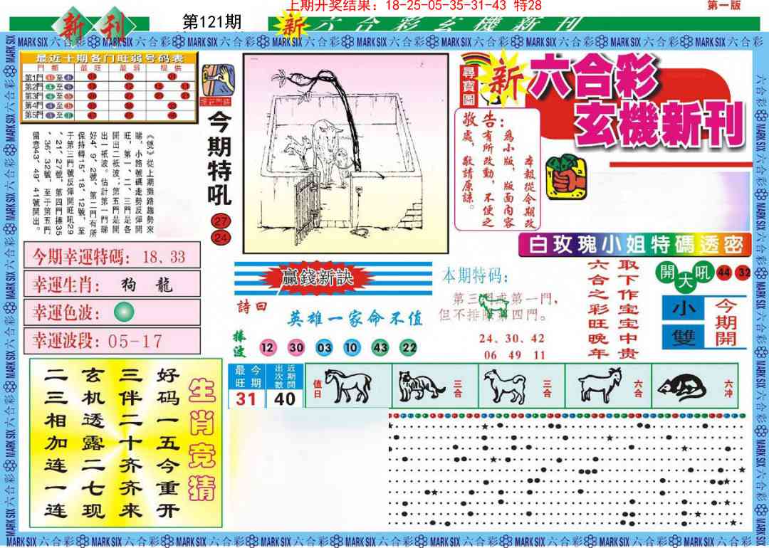 121期新六合彩特码新刊A[图]