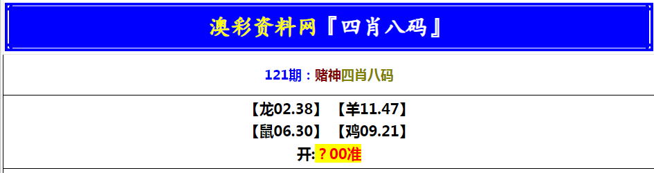 121期赌神四肖八码[图]