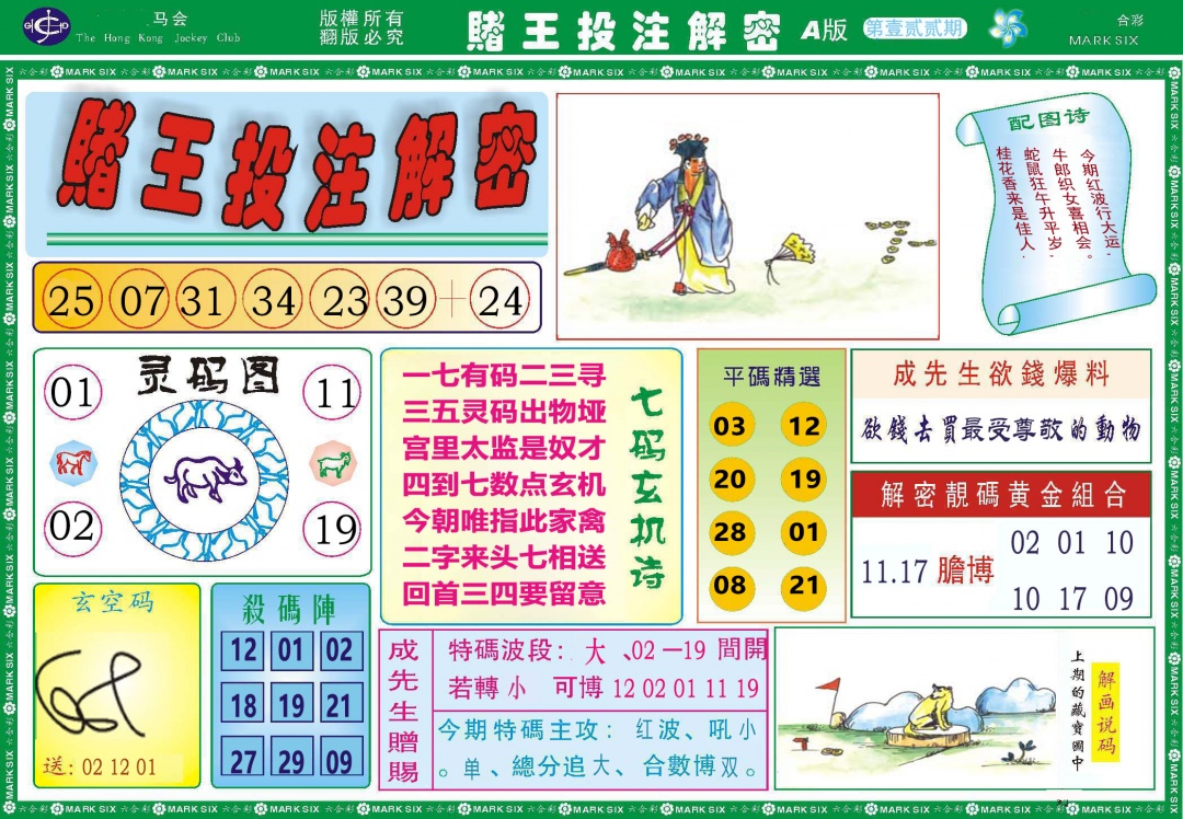 122期赌王投注解密[图]