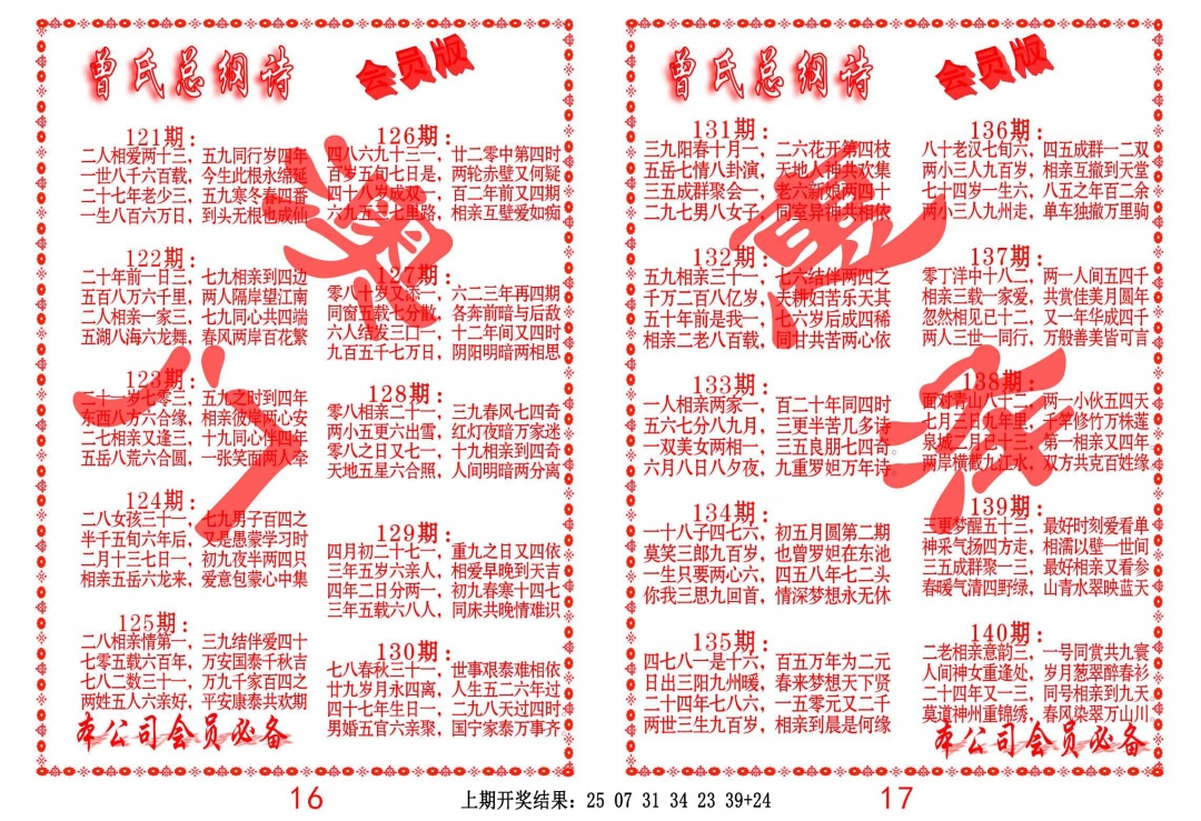 122期曾氏总纲诗[图]