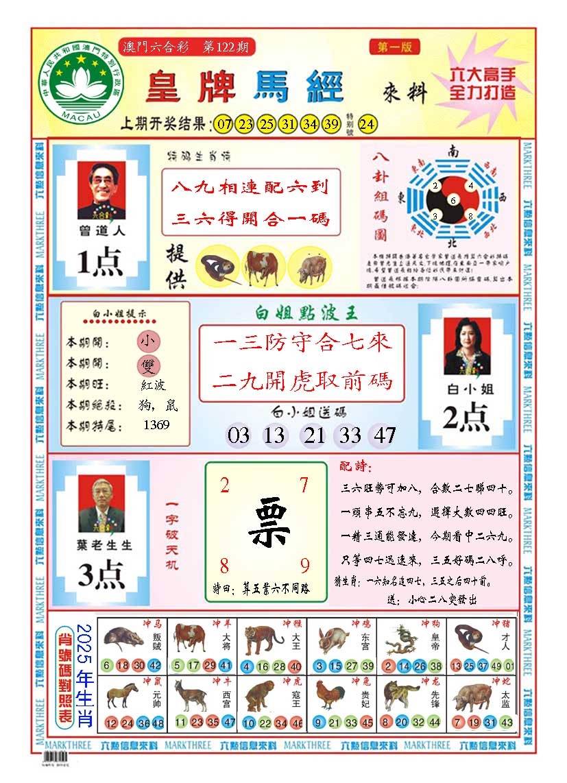 122期皇版马经A[图]