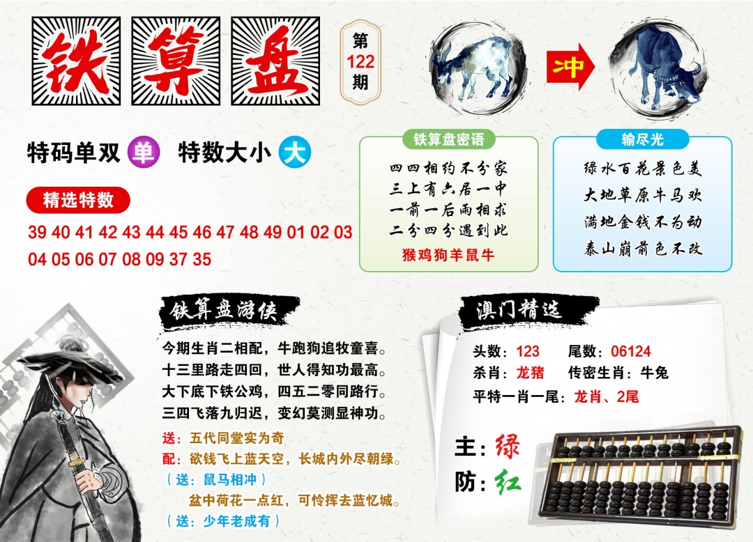 122期澳门铁算盘[图]