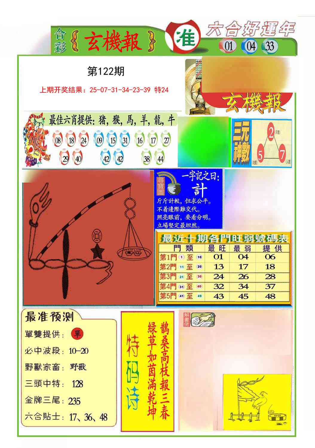 122期九龍玄机报(推荐)[图]