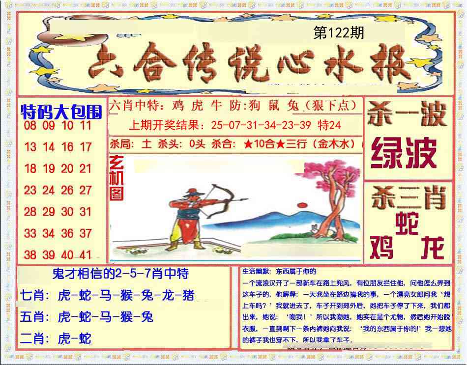 122期六合传说(心水版)[图]