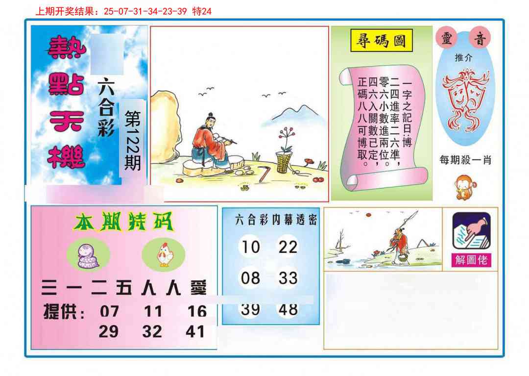 122期热点天机[图]