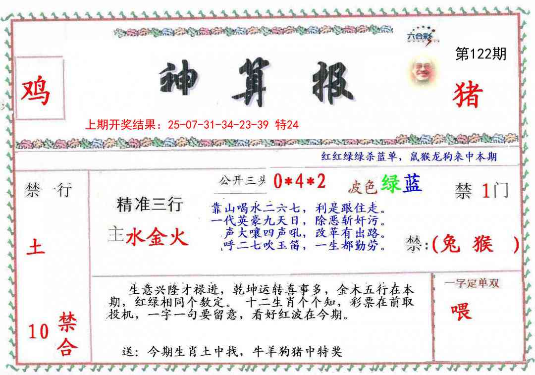 122期神算報[图]