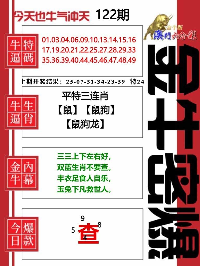 122期金牛密爆[图]