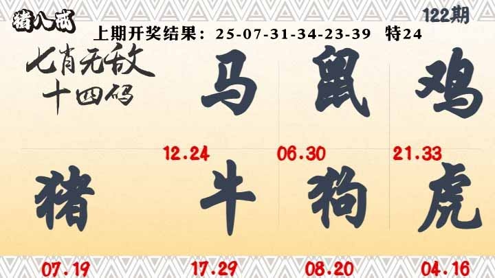 122期七肖无敌14码[图]