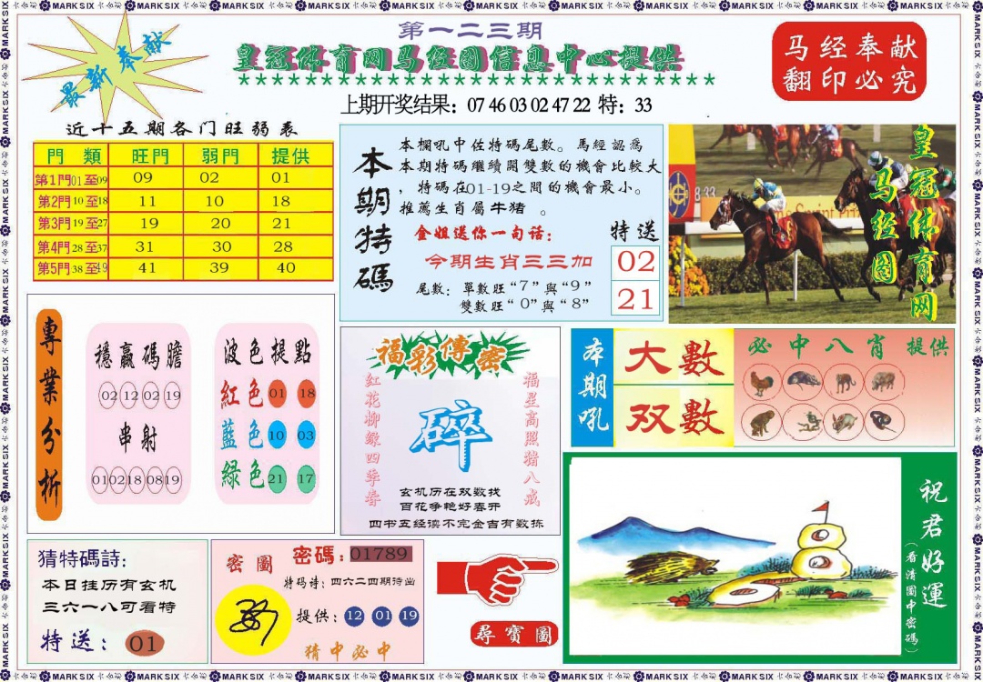 123期体育网马经图[图]