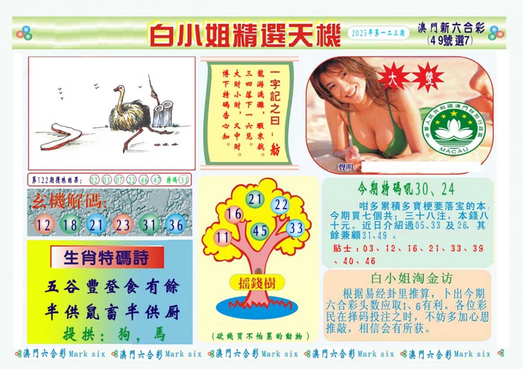 123期白小姐精选玄机A[图]