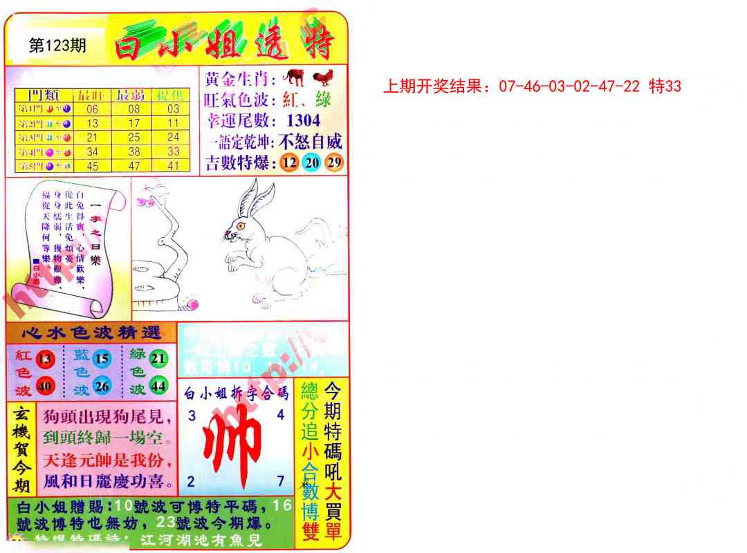 123期白小姐透特[图]