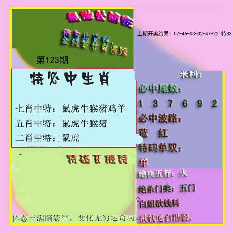 123期波肖门尾最佳公开版[图]