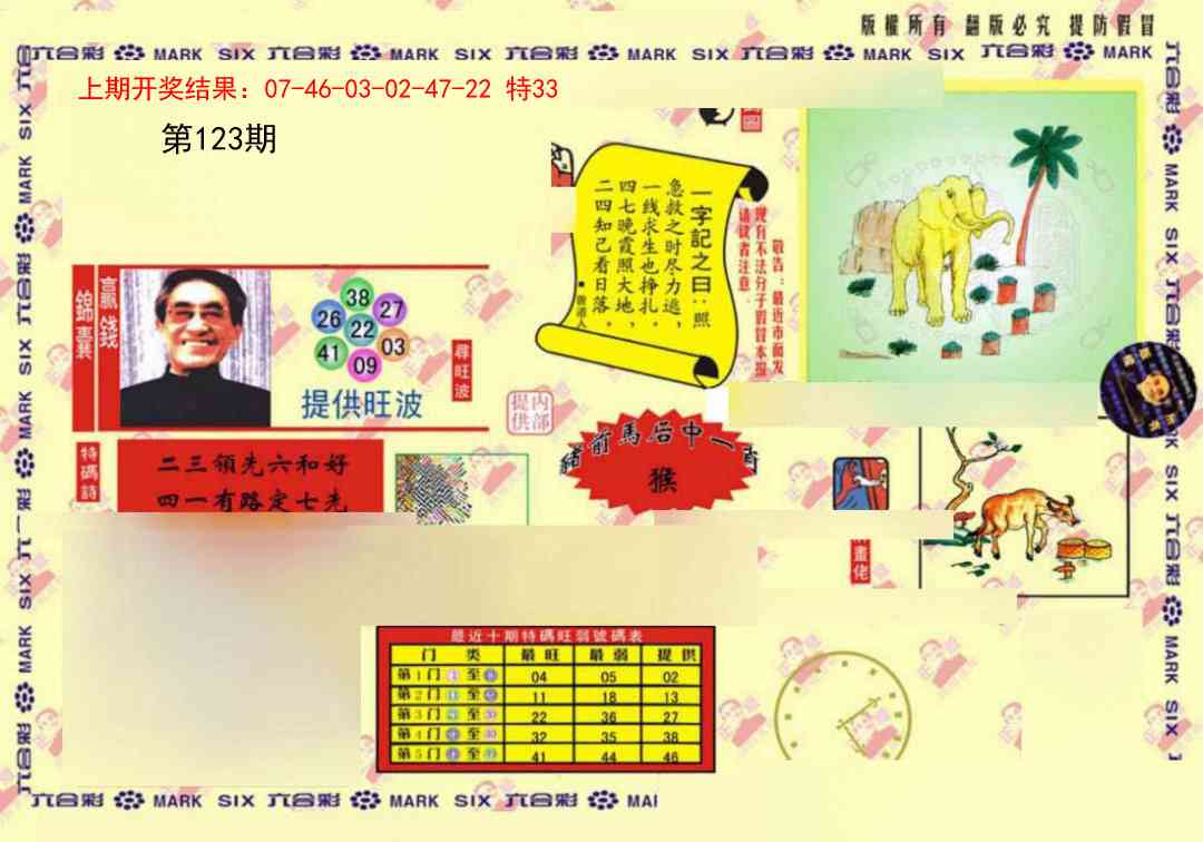 123期特码王(信封)[图]