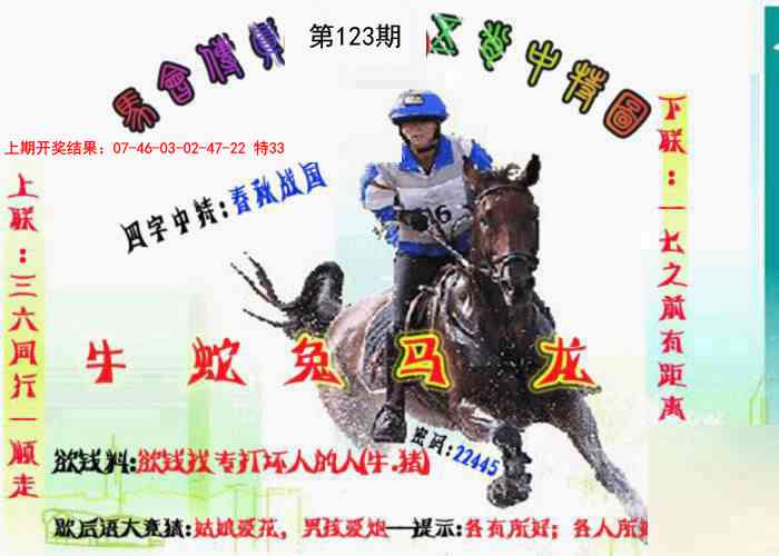 123期马会传真-五肖料[图]