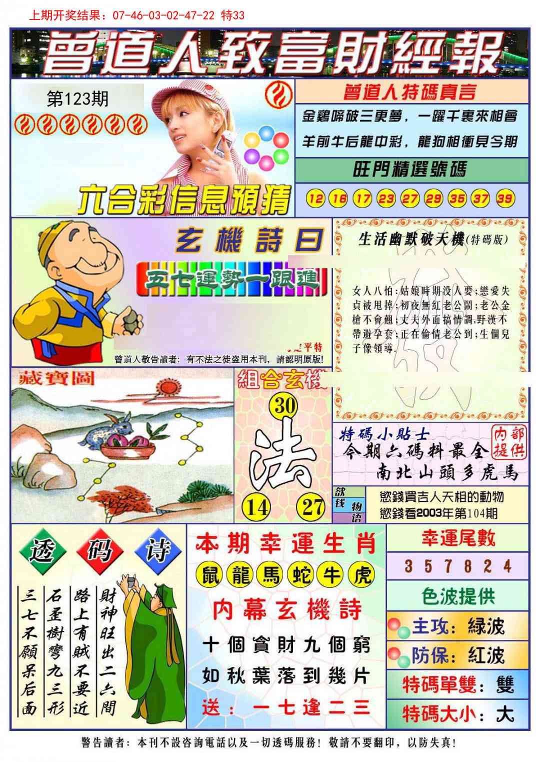 123期曾道人致福财经[图]