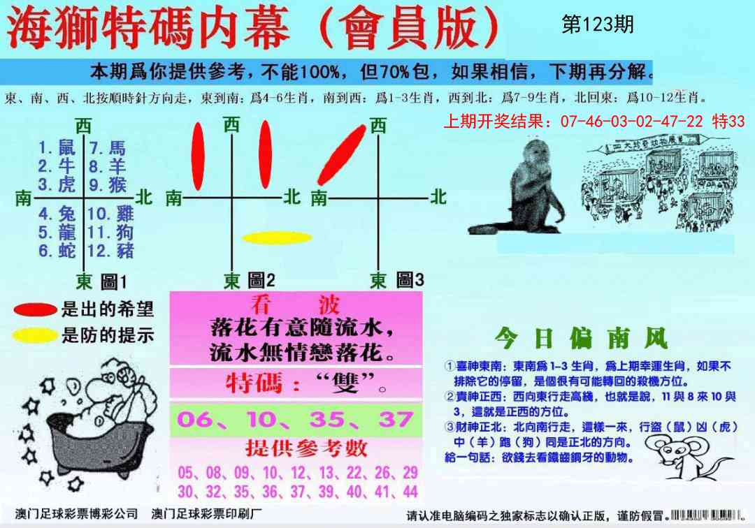123期海狮特码会员报[图]