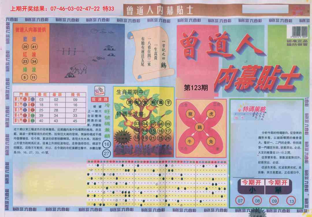 123期曾道人内幕贴士A[图]