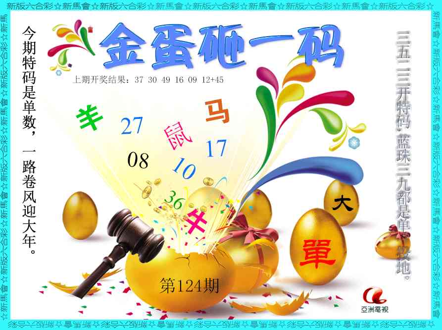 124期金蛋砸一码[图]