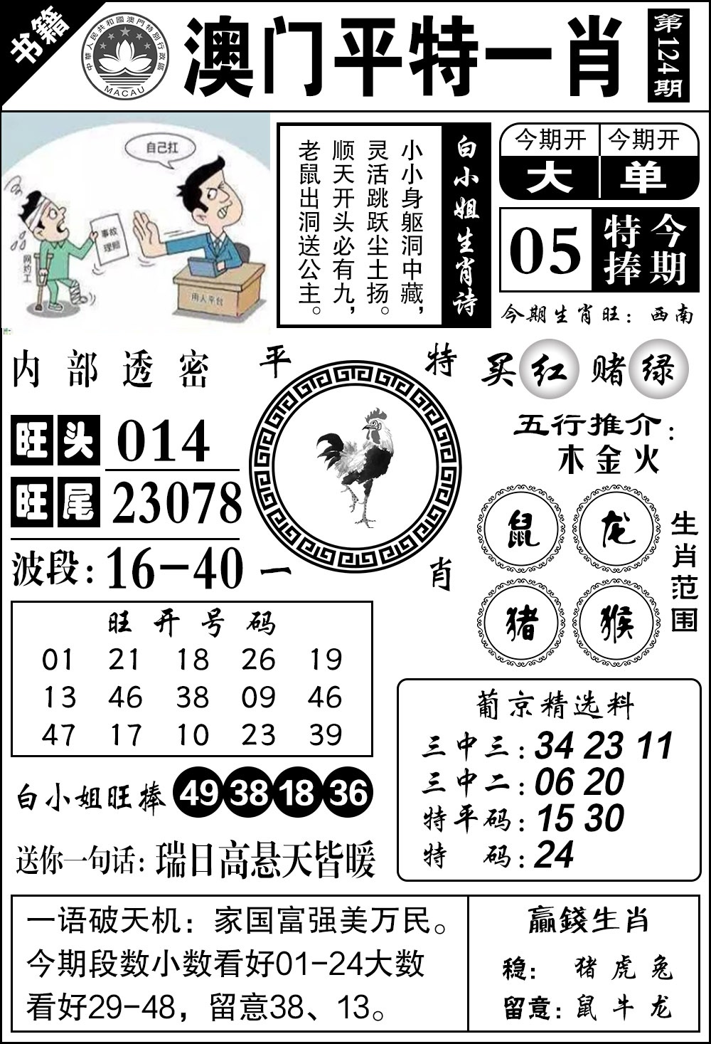 124期澳门内部透密[图]