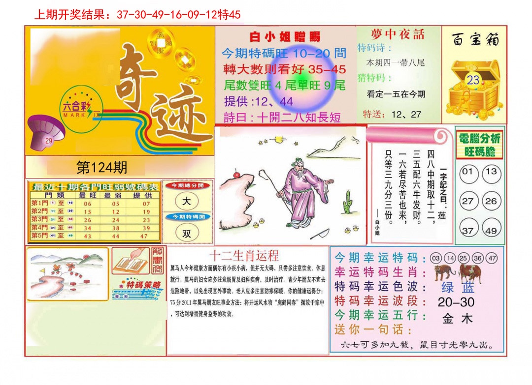 124期九龍奇迹A(推荐)[图]