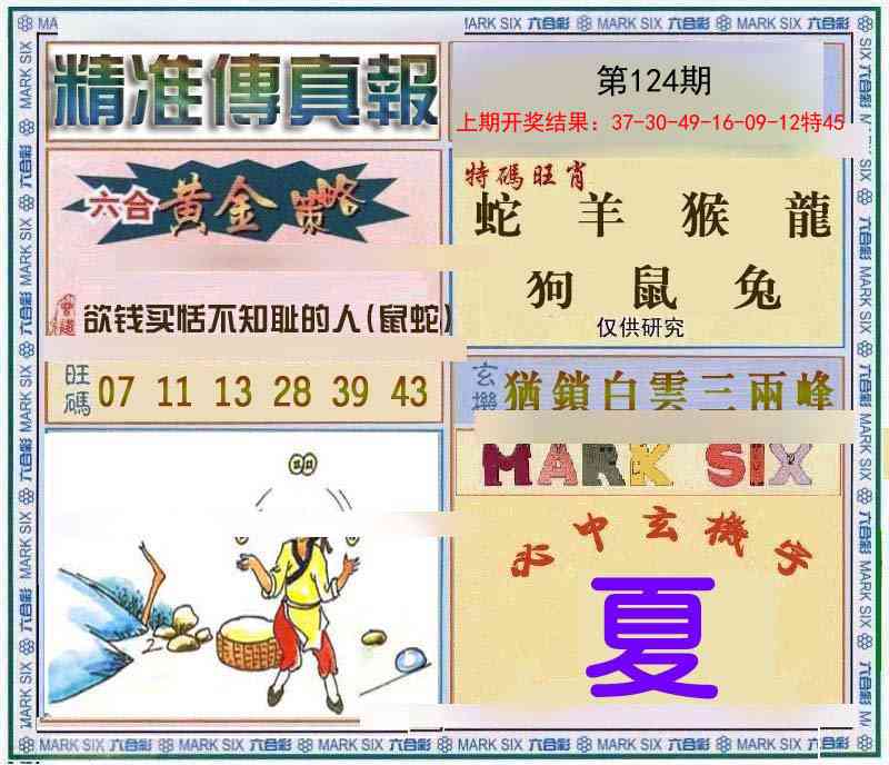 124期精准<傳真報>[图]