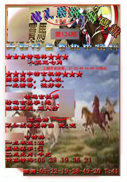 124期马会传真-特码报[图]