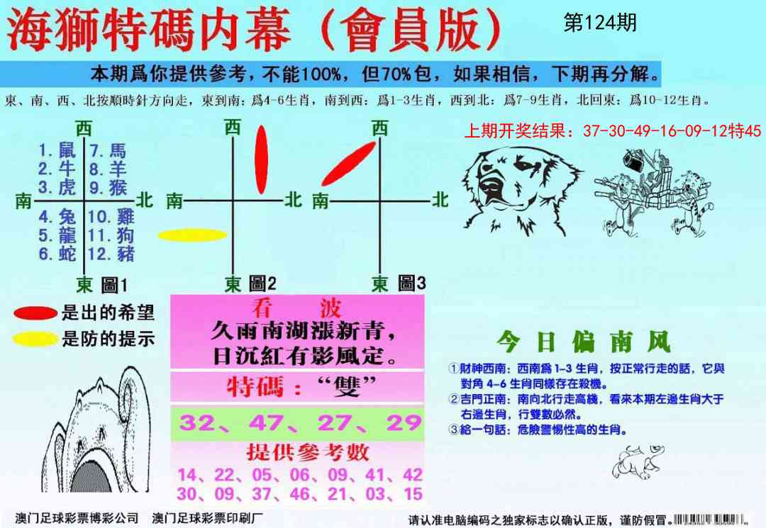 124期海狮特码会员报[图]