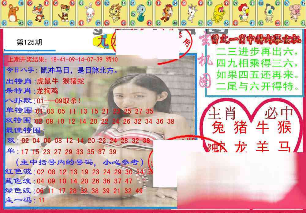 125期特码生肖图[图]