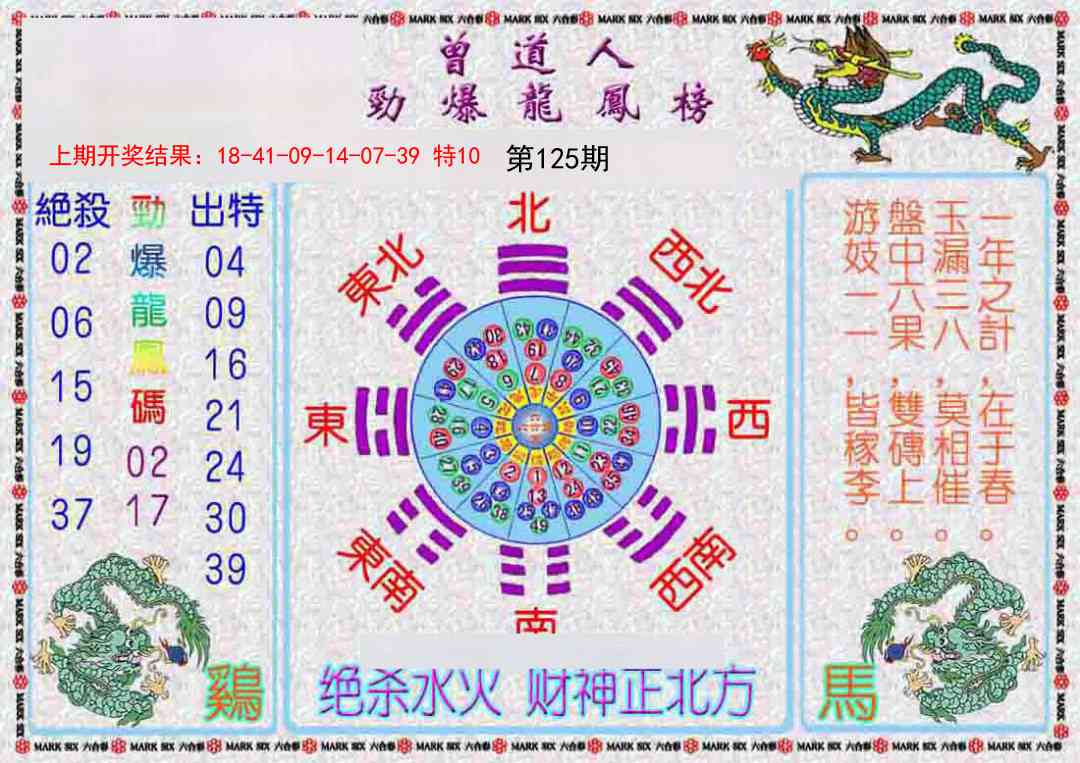 125期曾道人劲爆龙凤榜[图]