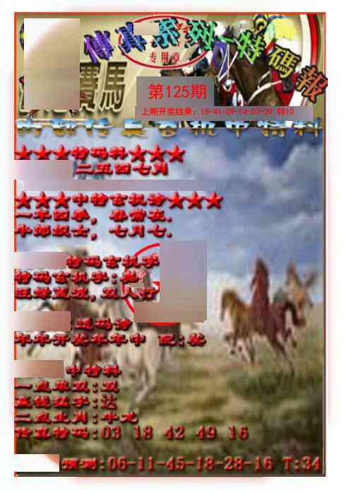125期马会传真-特码报[图]