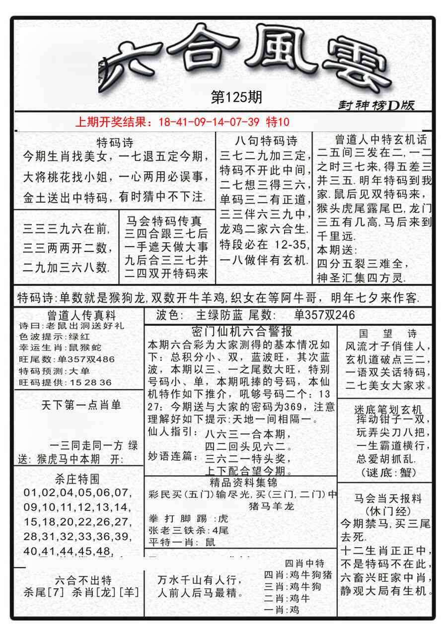 125期六合风云A[图]