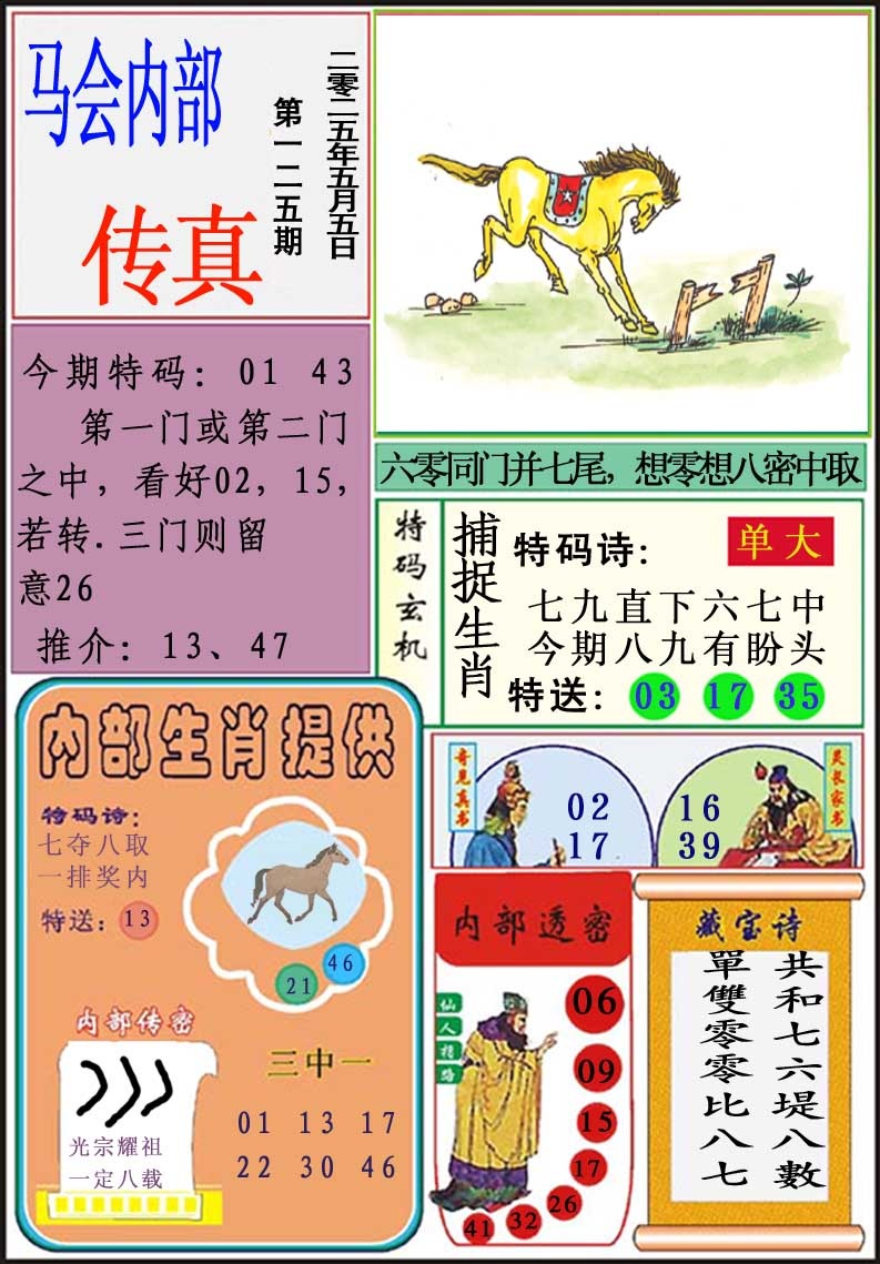 125期马会内部传真[图]