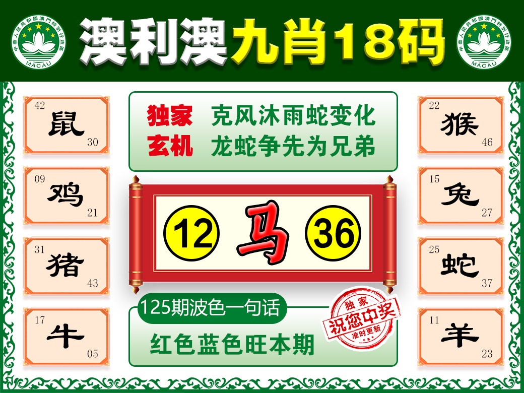 125期澳利澳九肖[图]