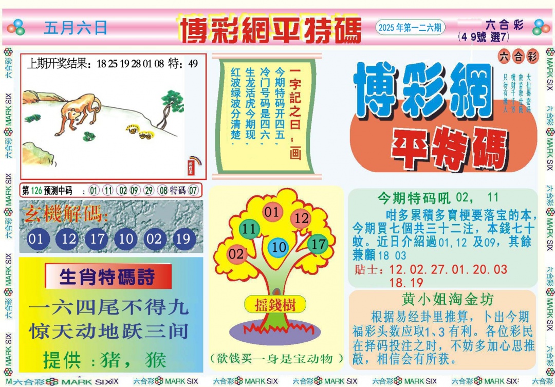 126期博彩网平特报[图]
