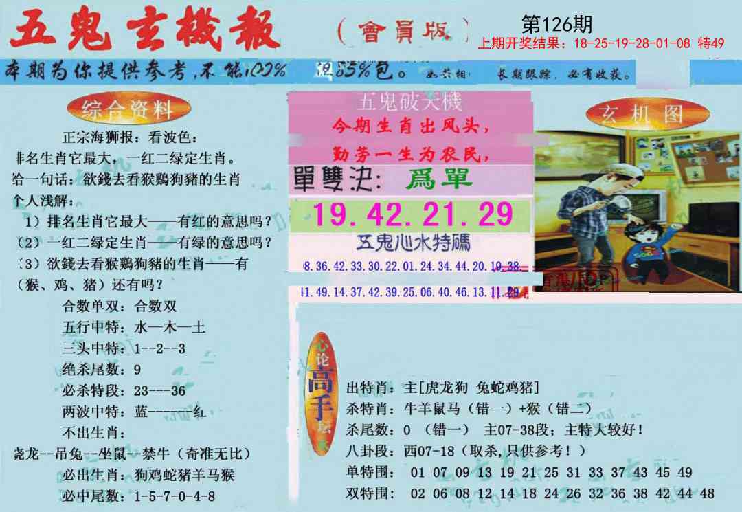 126期新五鬼玄机[图]