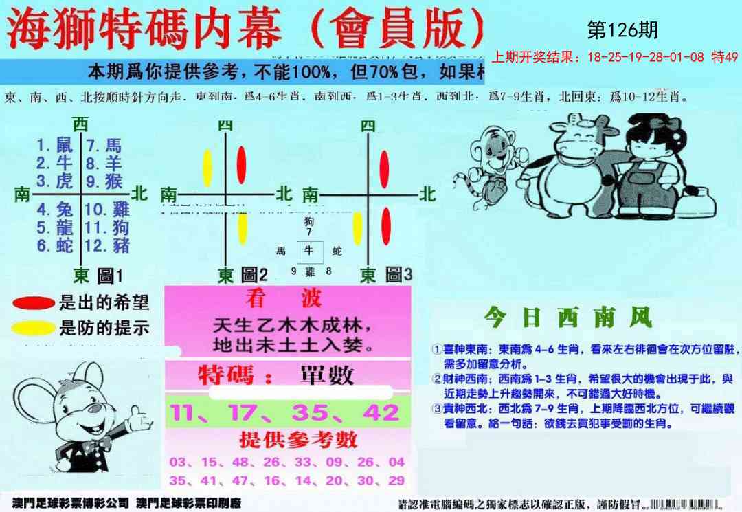 126期另版海狮特码内幕报[图]