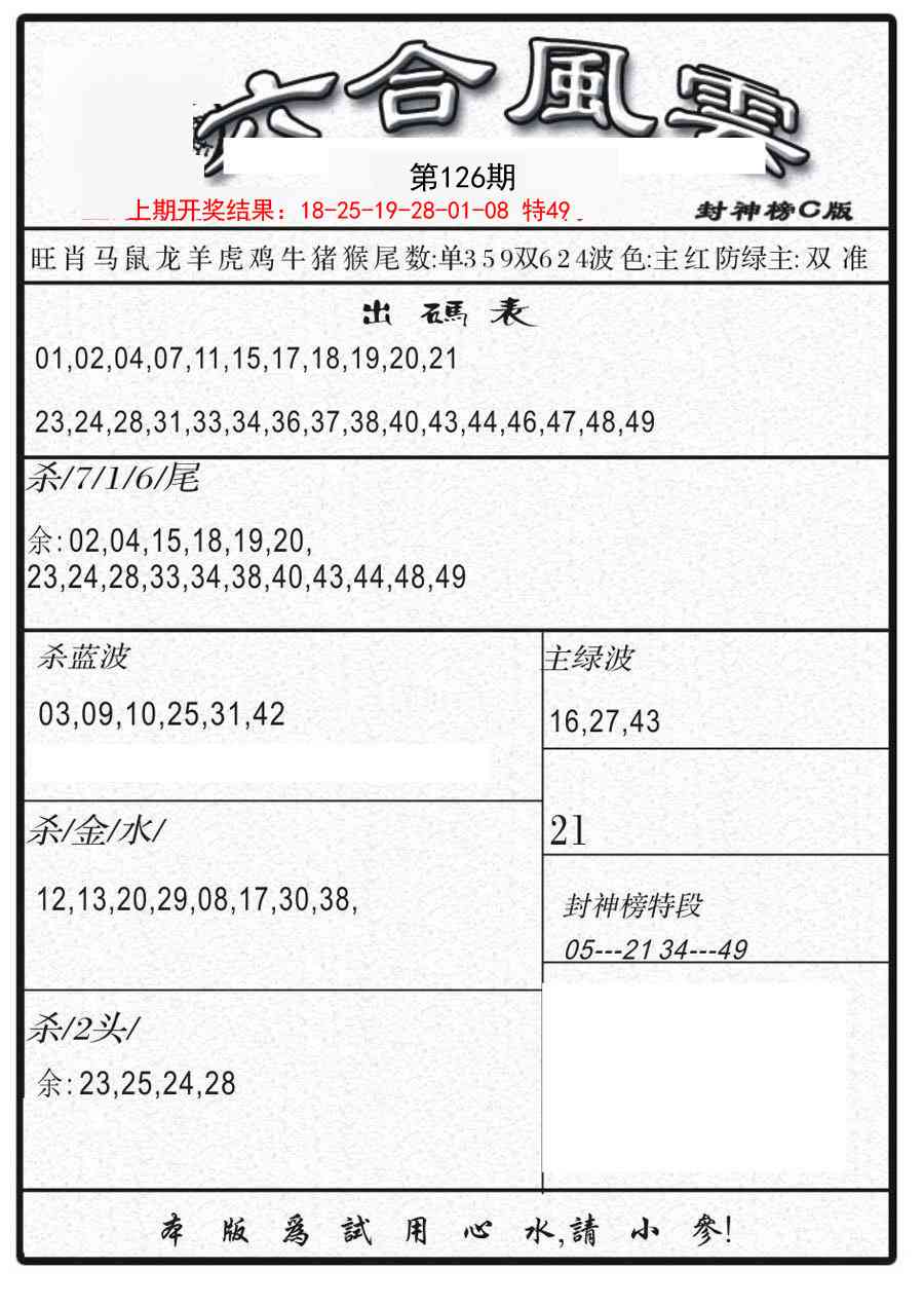 126期六合风云B[图]
