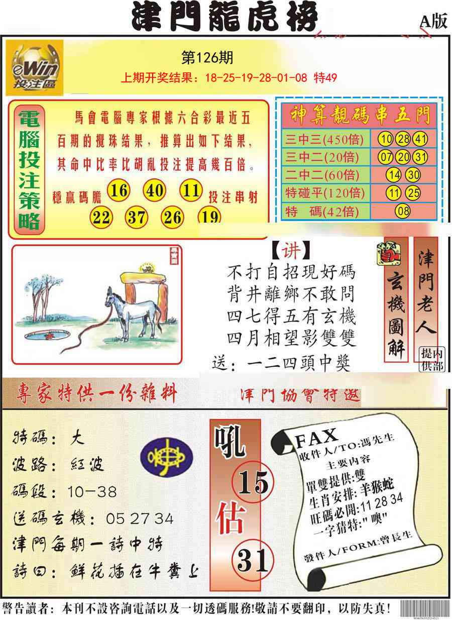 126期津门龙虎榜A[图]