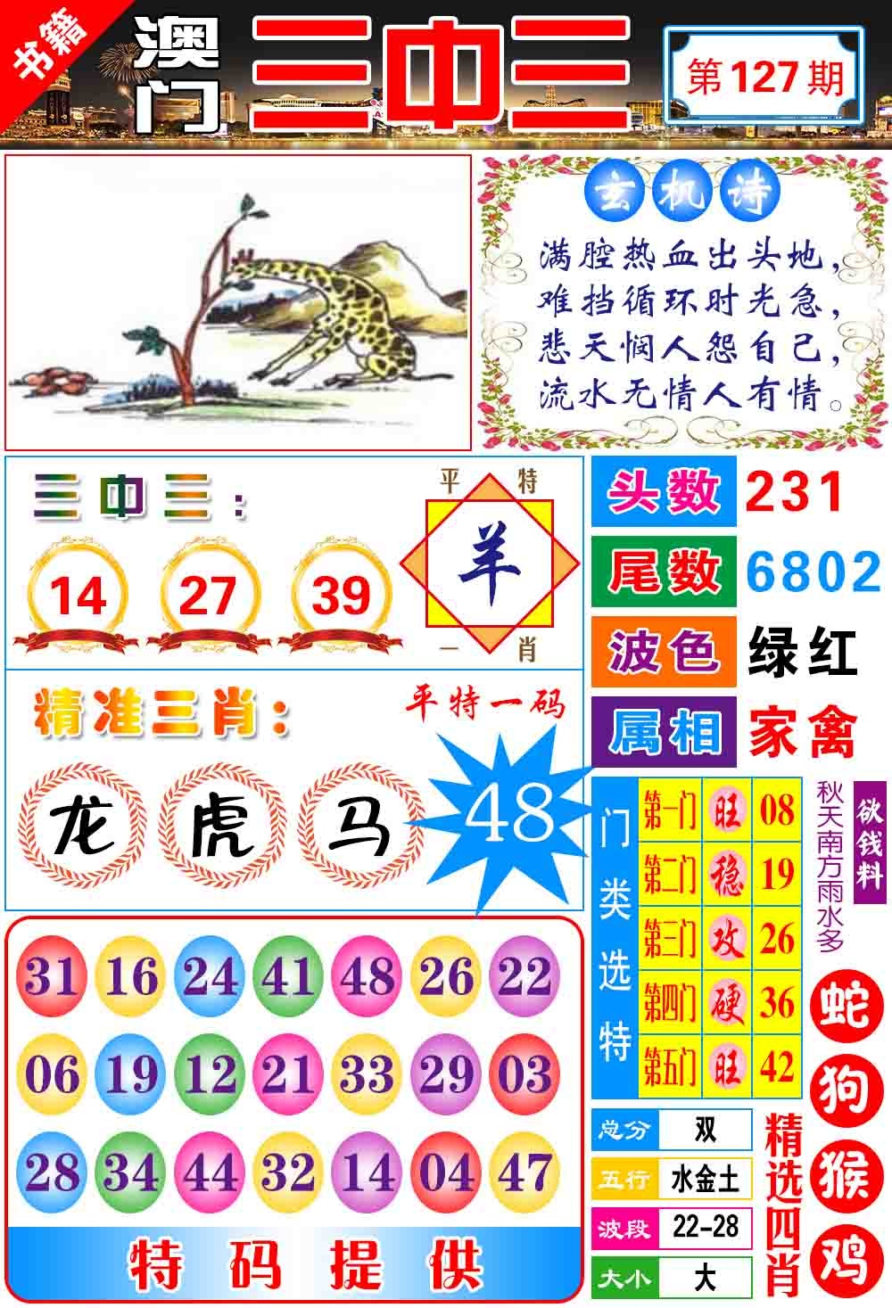 127期澳门宝典三中三[图]