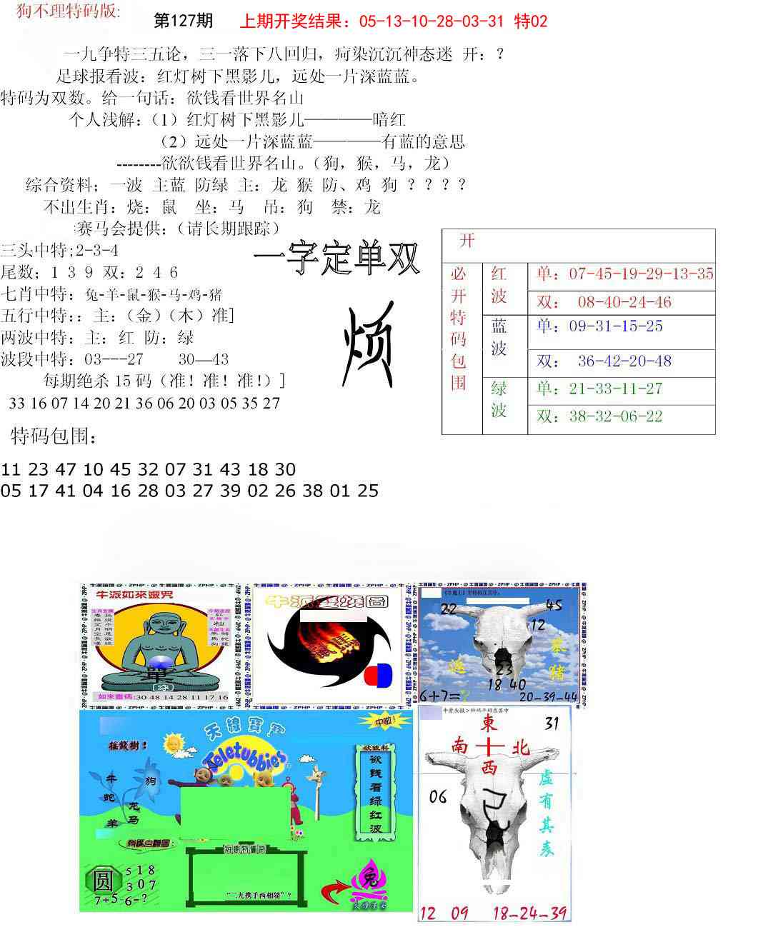 127期狗不理特码报[图]