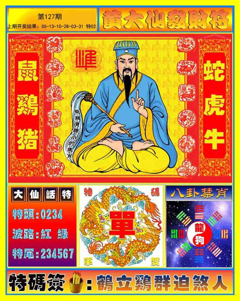 127期黄大仙发财符[图]