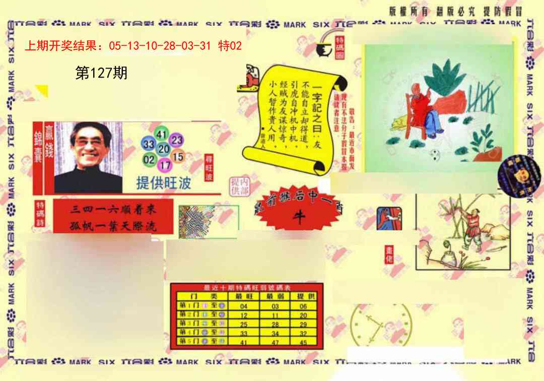 127期特码王(信封)[图]