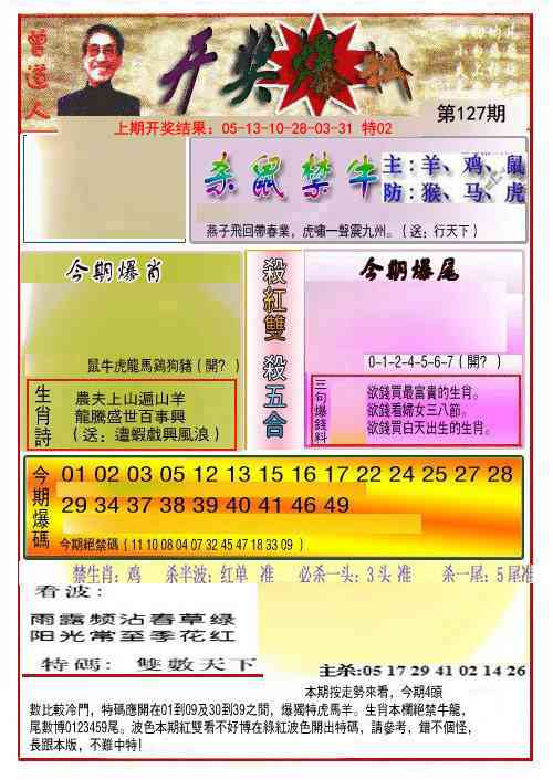 127期开奖爆料(新图推荐)[图]
