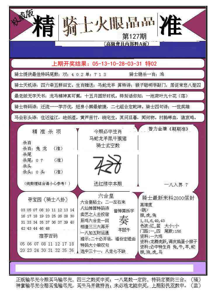 127期骑士火眼晶晶B[图]