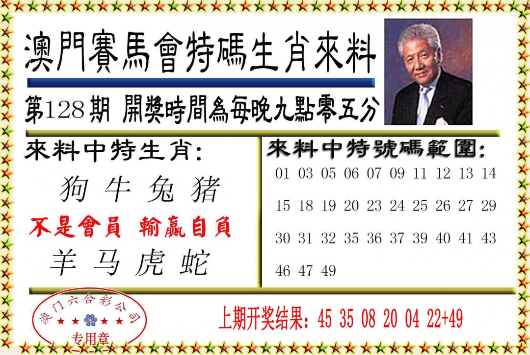 128期特码生肖来料[图]